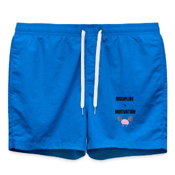 La discipline avant la motivation - Short de bain - cobalt blue - Devant - AI Model Male 185 light (185cm)