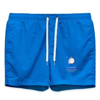 Licorne anniversaire magique - Short de bain - cobalt blue - Devant - AI Model Male 185 light (185cm)