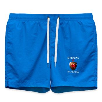 Heart protection: Friendliness is not the same as weakness - Swim Trunks - cobalt blue - Front - AI Model Male 185 light (185cm)