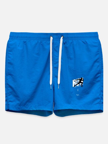 Rennclub Silhouette Schriftzug - Badeshorts - Cobalt blue