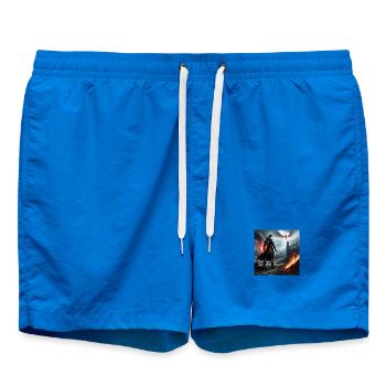 Feuerklingen Krieger in Ruinenland - Badeshorts - Cobalt blue - Vorne - AI Model Male 185 light (185cm)