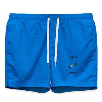 RETRAITE. BONNE RETRAITE. JOYEUSE RETRAITE. COEUR - Short de bain - cobalt blue - Devant - AI Model Male 185 light (185cm)