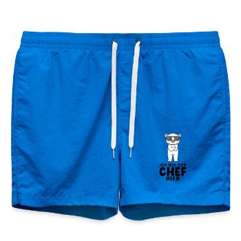 Chef Spruch mit Eisbär Motiv - Badeshorts - Cobalt blue - Vorne