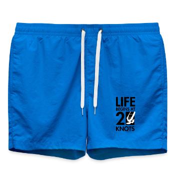 Windsurfen, das Leben beginnt bei 20knt - Badeshorts - Cobalt blue - Vorne