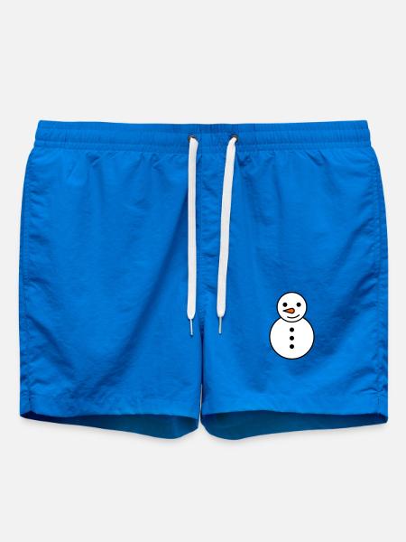 Schneemann Illustration für Wintermode - Badeshorts - Cobalt blue