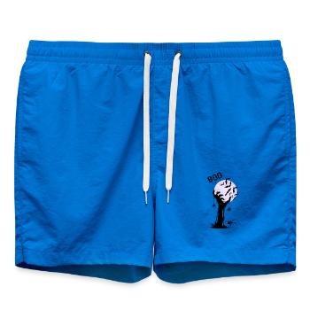 Moonlit night bats over creepy tree - Swim Trunks - cobalt blue - Front