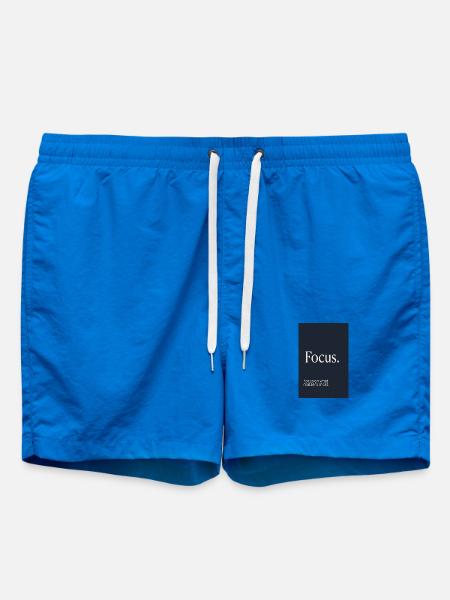 Focus. Minimalistisches Motivation Design - Badeshorts - Cobalt blue