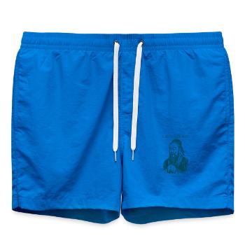 I never said that - Konfuzius - Badeshorts - Cobalt blue - Vorne - AI Model Male 185 light (185cm)