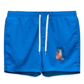 Kuscheltage am See - Badeshorts - Cobalt blue - Vorne - AI Model Male 185 light (185cm)