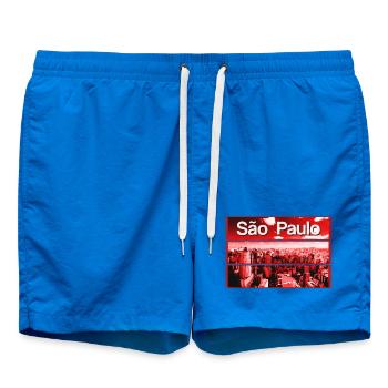 Rote Stadtsilhouette São Paulo - Badeshorts - Cobalt blue - Vorne