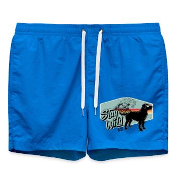 Stay Wild Hund Retro Surf - Badeshorts - Cobalt blue - Vorne
