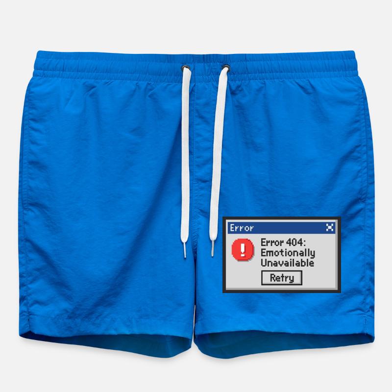 Error 404 - Emotionally Unavailable - Swim Trunks - cobalt blue