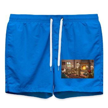 Lebensweisheiten am Kamin: Der weise Erzähler - Badeshorts - Cobalt blue - Vorne