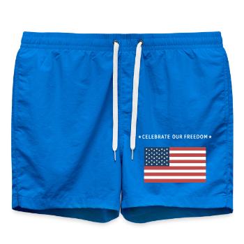 Liberty American Flag - Swim Trunks - cobalt blue - Front