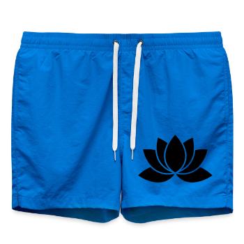 Lotus Flower Yoga Silhouette - Swim Trunks - cobalt blue - Front