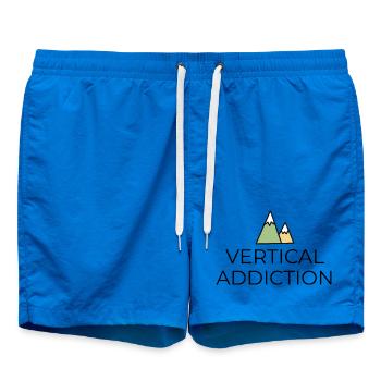 Vertical Addiction - Design with Mountain Peaks - Swim Trunks - cobalt blue - Front