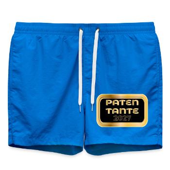 Patentante 2027 Baby Taufe - Badeshorts - Cobalt blue - Vorne - AI Model Male 185 light (185cm)