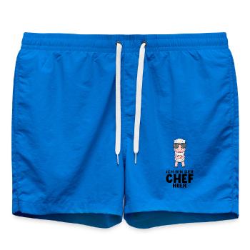 Chef Spruch Anführer Schaf Motiv - Badeshorts - Cobalt blue - Vorne