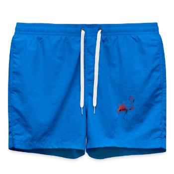 Flamingo Aquarell - Badeshorts - Cobalt blue - Vorne
