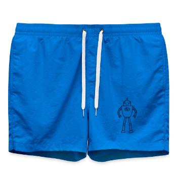 Robots from the Future – AI Sci-Fi Nerd Shirt - Swim Trunks - cobalt blue - Front