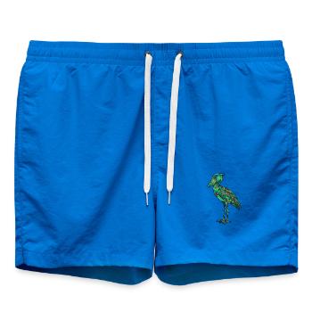 Leaded Glass Bird Blaze of Colors Shoebill Shoebill - Swim Trunks - cobalt blue - Front - AI Model Male 185 light (185cm)