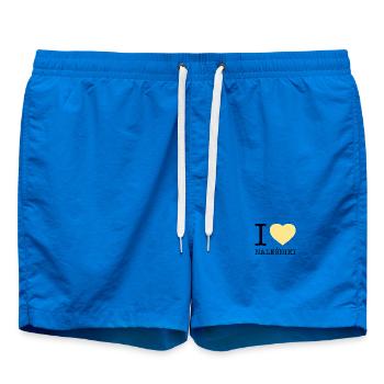 I LOVE NALESNIKI Polen Eierkuchen Crepe - Badeshorts - Cobalt blue - Vorne - AI Model Male 185 light (185cm)