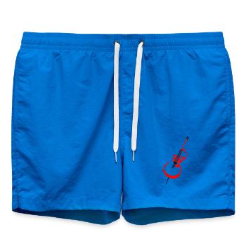 Lettrage violoncelle rouge - Short de bain - cobalt blue - Devant