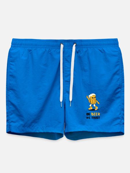 In Beer We Trust - Swim Trunks - cobalt blue