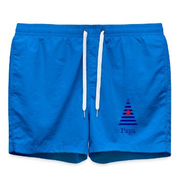 DAD. FATHER'S DAY. HAPPY FATHER'S DAY. HAPPY BIRTHDAY. - Swim Trunks - cobalt blue - Front