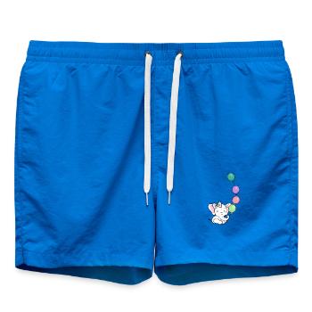 Pastel Balloon Elephant - Swim Trunks - cobalt blue - Front - AI Model Male 185 light (185cm)