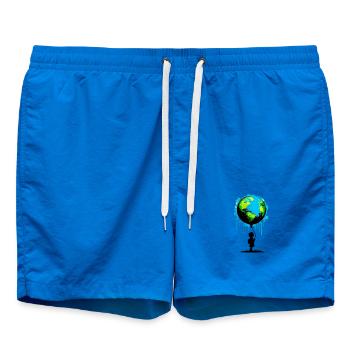Planète Terre - Short de bain - cobalt blue - Devant - AI Model Male 185 light (185cm)