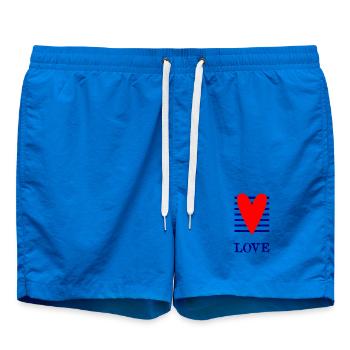 MAMA. MUTTERTAG. HERZ. FEST. ALLES GUTE ZUM GEBURTSTAG - Badeshorts - Cobalt blue - Vorne - AI Model Male 185 light (185cm)