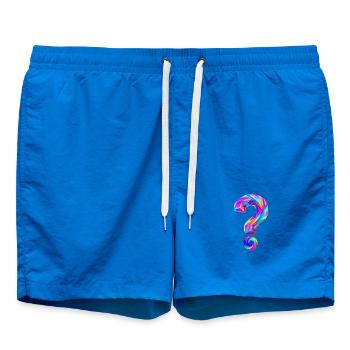 Fragezeichen - Badeshorts - Cobalt blue - Vorne - AI Model Male 185 light (185cm)