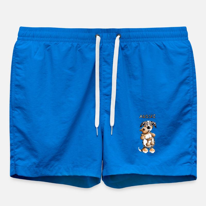 Aussie with teddy - Swim Trunks - cobalt blue