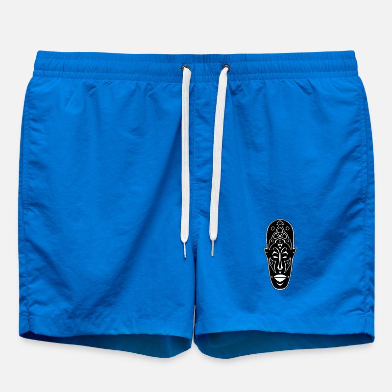 Masque africain étrange - Short de bain - cobalt blue