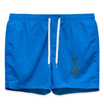 Celestial Hare Constellation Ears - Swim Trunks - cobalt blue - Front - AI Model Male 185 light (185cm)