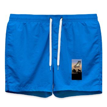 Lebe wie ein Wolf - Badeshorts - Cobalt blue - Vorne