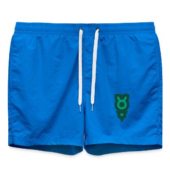 Zodiac Tribal Taurus and Earth - Swim Trunks - cobalt blue - Front - AI Model Male 185 light (185cm)