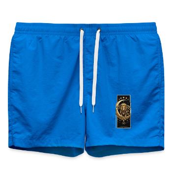 Löwe auf einem Mondsichel - Badeshorts - Cobalt blue - Vorne - AI Model Male 185 light (185cm)