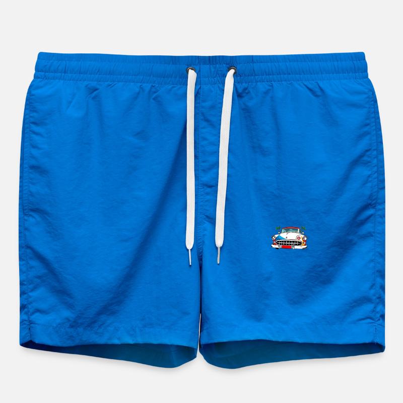 Palm Drive Oldtimer-Collage - Badeshorts - Cobalt blue