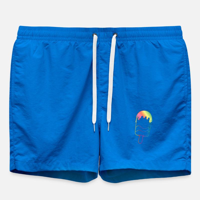 Regenbogen Eis Outline Neon Style  - Swim Trunks - cobalt blue