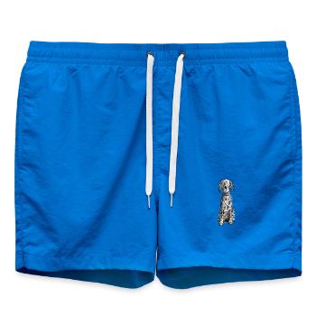 Cadeau drôle de bande dessinée anglaise de chiens I - Short de bain - cobalt blue - Devant - AI Model Male 185 light (185cm)