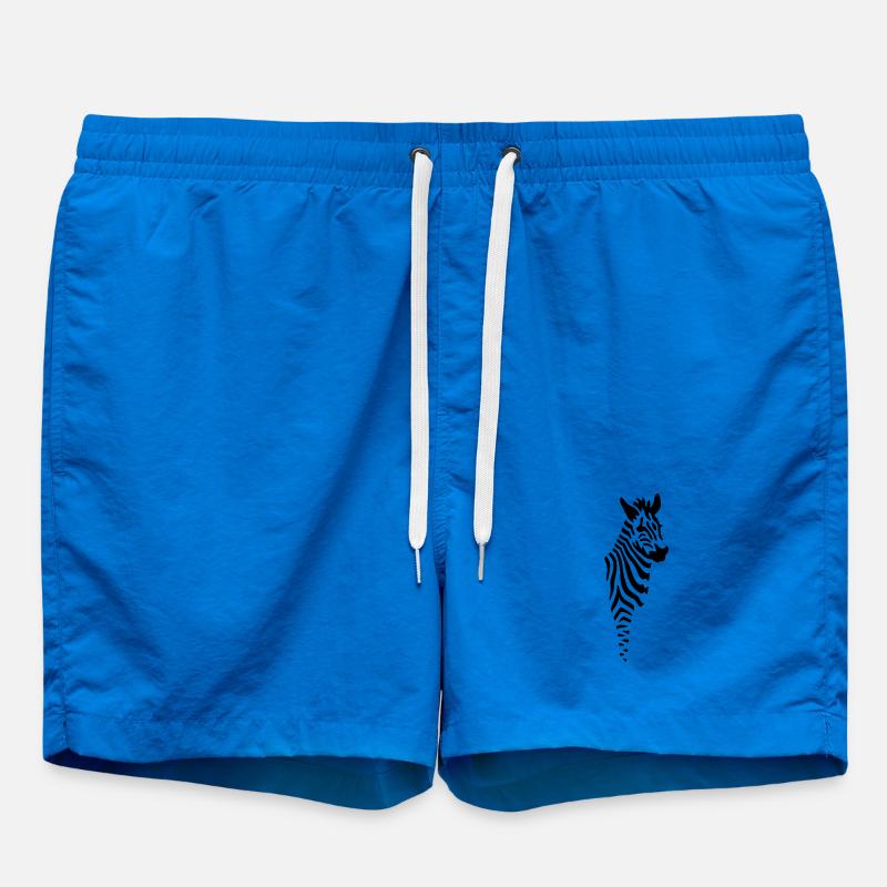 zebra - Swim Trunks - cobalt blue