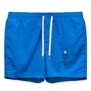 Keep Calm and Rock On - Swim Trunks - cobalt blue - Front - AI Model Male 185 light (185cm)