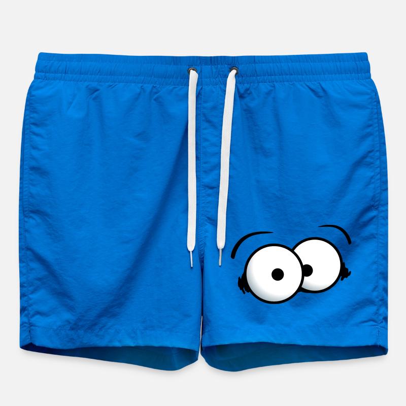 Design de Yeux Abstraits en 3D - Short de bain - cobalt blue