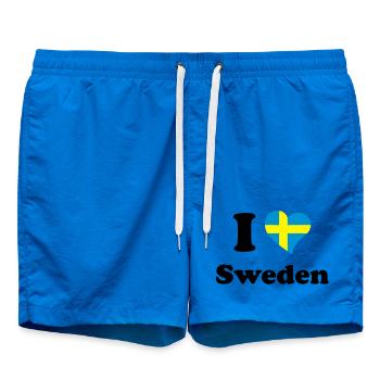 I love Sweden - Swim Trunks - cobalt blue - Front