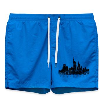 Frankfurter Skyline (Vintage/Schwarz) Frankfurt - Badeshorts - Cobalt blue - Vorne