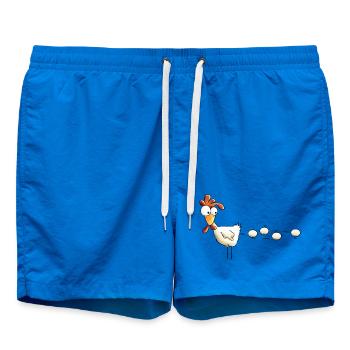 Achtung Hühner Geschoss - Huhn - Hahn - Gockel - Badeshorts - Cobalt blue - Vorne