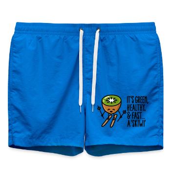It's green healthy and fast: a skiwi - Ski kiwi - Short de bain - cobalt blue - Devant