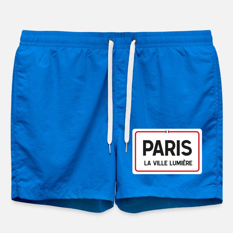 Pariser Ortsschild - Badeshorts - Cobalt blue